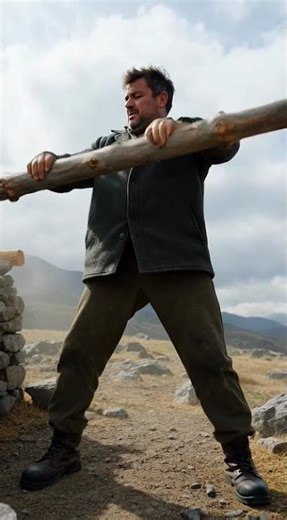 66 Building a Stone Shelter in Harsh Wind