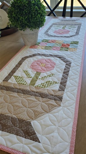 Spring Flower Basket Quilted Table Runner, Cute Easter Patchwork Table Top Quilt - Etsy