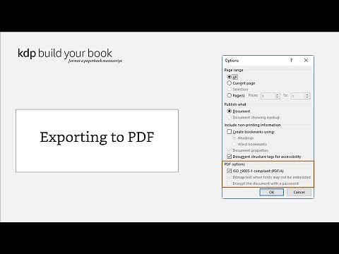 Exporting to PDF