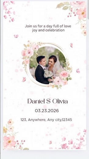 wedding invitation poster design in Canva #canvatutorial