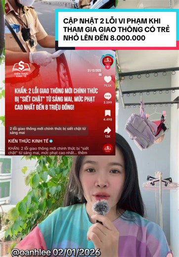 Cập nhật mới nhất lỗi vi phạm thực thi 01/01/2026 khi tham gia giao thông không thực hiện đúng đảm bảo an toàn cho trẻ nhỏ nè mấy bà nhớ nắm nha, đẵ biệt nhà ai có xe hơi #tiemmemin #tintucmoi #xuhuongmoi #mebimsua #learnontiktok