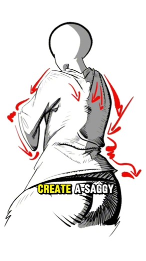 how to draw clothing from the back