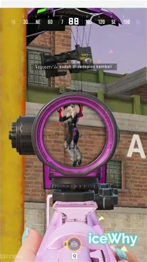 Fast Hand Sniper HS while enemy on parachute by icewhyy #shorts