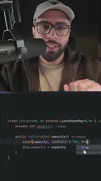 LRU Cache in Java in 90 seconds #java #interview