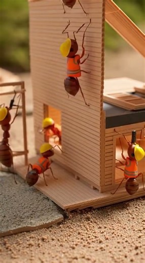 Ants Build a Small Home! 🐜🏠 Amazing Mini Construction Teamwork #ants #viral #ytshorts #shorts