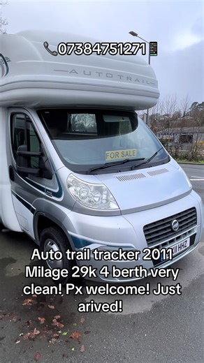 Autotrail tracker eks 2011 Milage 29k 4 berth End kitchen Like new! Tow bar for bike rack Reversing camera Spare wheel canopy awning BBQ point Water tank Air con Cruis control Bluetooth Blinds & fly screens Swivel seats Large wardrobe Out side shower point First to See will buy Px welcome Just arrived New stock Bed over cab Elertric hob Separate bathroom Sink Pm for more details or ring 07384751271 #auto #trail #autotrail #tracker #fyy
