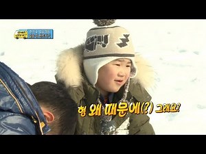 [아빠! 어디가?] 얼음캠핑장 도착! 원터치 텐트에 폭풍오열하는 민국이의 결말은?, 일밤 20130203