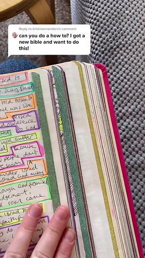 Reply to @kristinannanders how I use washi tape on my bible! #washitape #stationary #bible #biblejournaling #biblejournalingideas #fun #tape #washi
