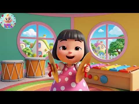 Seven Little Toy Music Cymbals Go Clash Clash Clash | Nursery Rhymes for Kids | Baby Songs,