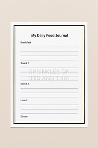 Daily Food Journal Printable: Elegant Meal Planner (digital Download) - Etsy