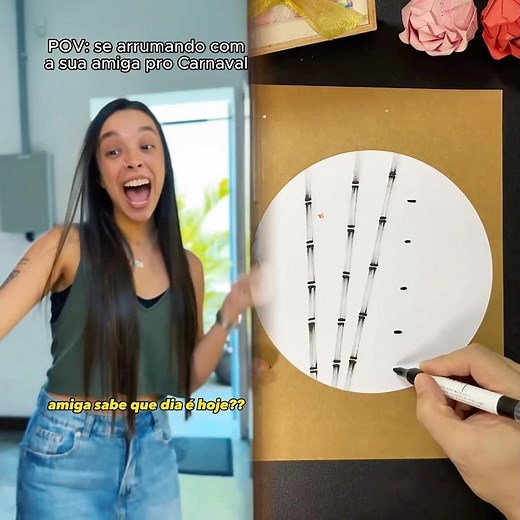 POV você tá se arrumando com a sua amiga pro carnaval 🤣❤️ #humor #amigas #carnaval #shorts