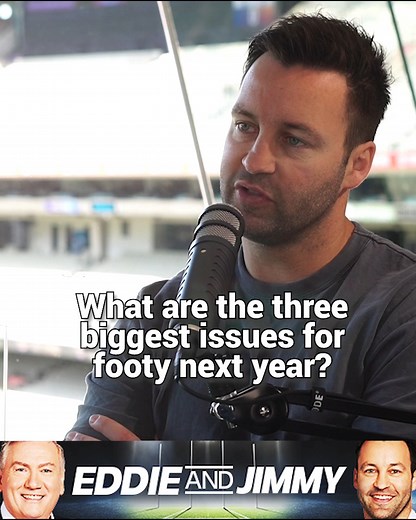59K views · 135 reactions | Eddie & Jimmy want to hear from you – what are the three biggest issues for footy next year? 樂 Tune into the final 'Eddie and Jimmy podcast' for 2023 tomorrow, available where you get your pods  #9WWOS #AFLGF | Footy on Nine | Facebook