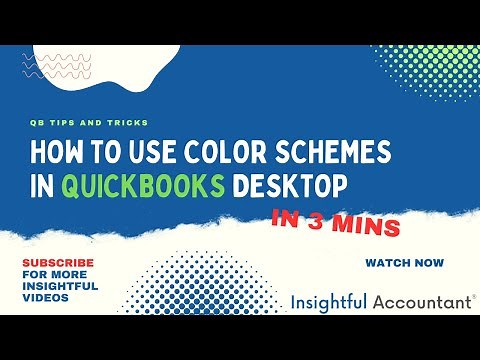 How to use color schemes in QuickBooks Desktop