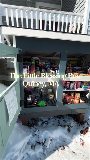 The Little Blessing Box 🥫🧤 A free pantry Ran by me and helpful members of our community open 24/7 to those in need, no questions asked… 🤍😇🙏 #thelittleblessingbox #littlefreepantry #community #quincy #fyp