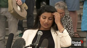 Anjali Appadurai addresses media following disqualification from BC NDP leadership race