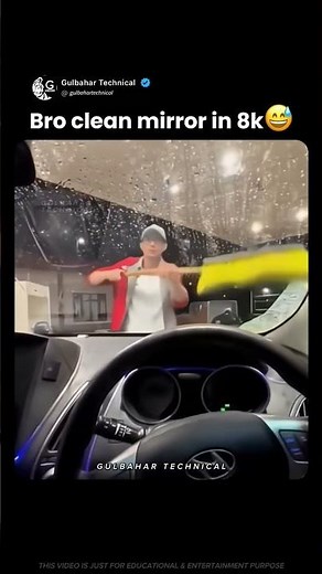 Bro Cleaned the Windshield in 8K Quality 😂🚗