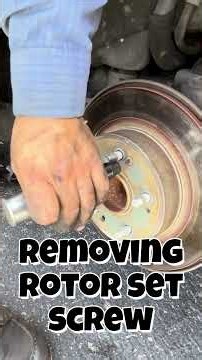 HOW TO REMOVE BRAKE ROTOR SET SCREW #tireguy #mechanic #diyautorepair
