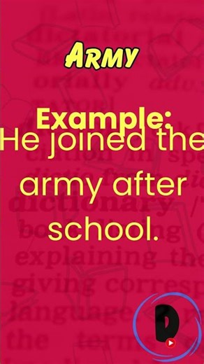 Army Word Meaning | English Vocabulary for Beginners & ESL