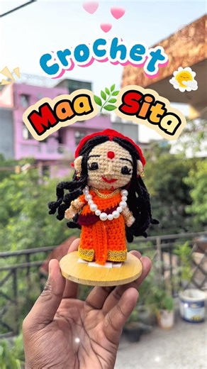 DIY Crochet Maa🌿Sita #crochet #handmade #cute #matasita #ramsiyaram #ramayan #youtube #shorts #fyp