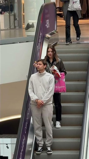 She Didn't Expect This Escalator Prank 🤣 #AlexEasy #Pranks #Funny
