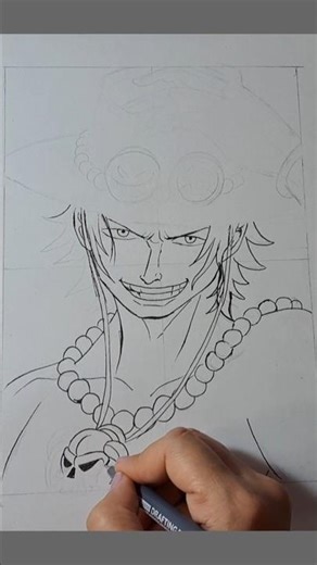 Drawing Ace one piece #Ace #How_to_draw #OnePiece #Anime #shorts