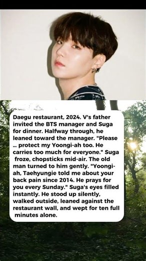 What V's Father Whispered to the BTS Manager Made Suga Walk Out of the Restaurant