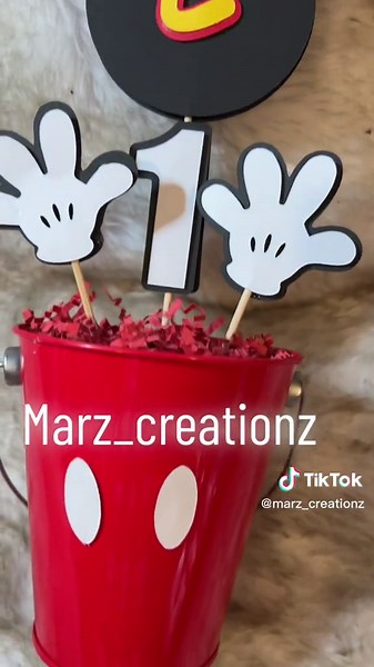 Mickey Mouse First Birthday Centerpiece Creation