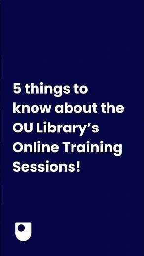 5 things to know about #openuniversity Library Online Training Sessions #shorts #studytips