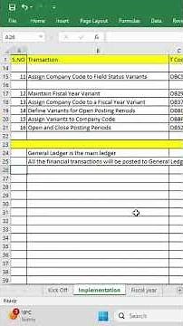 General Ledger – Class 1 | SAP FICO