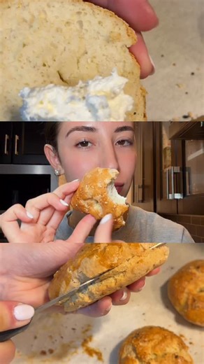 Candela Cimino on Instagram: "Protein Bagels 🥯 This one’s for my cottage cheese lovers! This recipe is so easy, gluten free, and made with just a few simple ingredients. Save it for later! Ingredients: (recipe makes 4) 1 cup cottage cheese (blended) 1 cup gluten-free flour 1 tsp baking powder ½ tsp salt 1 tsp sugar or honey (optional) 1 tsp xanthan gum (only if your flour doesn’t contain it) 1 egg Topping of choice: I used everything bagel seasoning Steps: -Blend cottage cheese until smooth -Mi