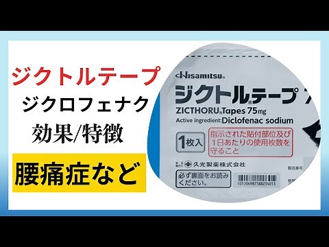 【腰痛症】ジクトルテープ、ジクロフェナクの解説改訂版【腱鞘炎】