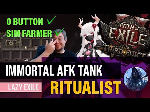 [PoE 2] 0 Button Full Clear Simulacrum while AFK | Immortal Triple Recoup Ritualist | 0.3 Update