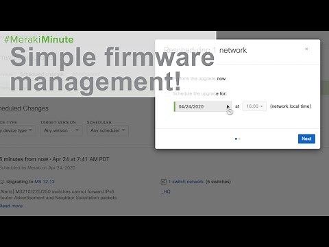 Cisco Meraki Simple Firmware management