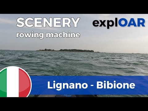 scenery for rowing machine Italy Adriatic Sea - part 1 of 2 from Lignano to Bibione