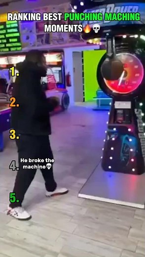 Top 5 Best Punching Machine Moments💀 (Power Hits Ranked🔥) #shorts #punchingmachine #arcade #short
