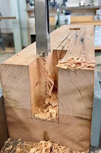 29M views · 214K reactions | Chisel mortiser helping with this section | The Dusty Lumber Co. | Facebook