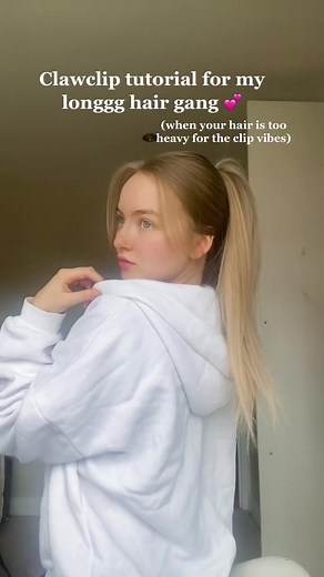 Easy claw clip tutorial for my girls with xtraa long/thick hair ❤️ #hairstyles #clawclip #clawcliphairstyles #clawcliphack #hairhack