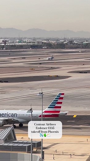 3K views · 63 reactions | Contour Airlines Embraer E-135 with a smooth rotation out of Phoenix Sky Harbor, as they make their way up north, for the quick 41min flight to Page, Arizona! ️#embraer #embraer135 #e135 #e140 #embraerlovers #boeinglovers #airbuslovers #avgeek #aviation #aviationgeek #aviationlife #aviationdaily #aviationlovers #aviationreels #planespotting #planespotter #instagramaviation #aviationworld #contourairlines #phoenixaz #phxskyharbor | Klowphotography | Facebook