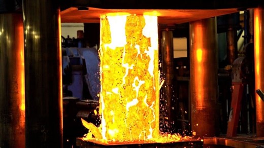 2000 Ton Hydraulic Press Forging 3 Tons of Red Hot Steel | Amazing heavy duty forge video | M-Works Search