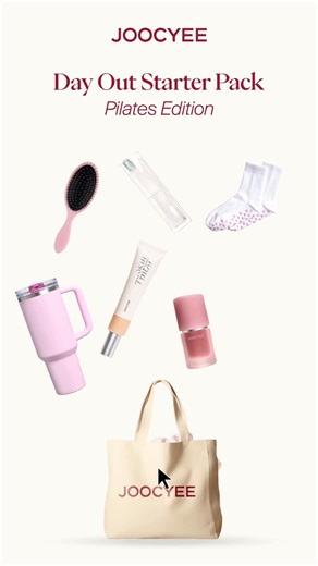 JOOCYEE Indonesia Official on Instagram: "Your Day Out Starter Pack — Pilates Edition is here ✨ A little movement, a little glow, and everything you need to feel your best. Grip socks? Checked. Water bottle? Always. And for the beauty essentials… Essence Skin Tint for that fresh base, Multi-Purpose Stick for quick color, Lucent Glazed Rouge for the final glossy touch. Light, effortless, and sweat-friendly — perfect for days when you go straight from pilates to anywhere. Move, glow, repeat. ✨🩰💪