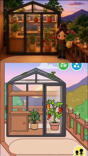Toca Boca Cozy Greenhouse Design Ideas 🌿🏡 | Aesthetic Plant House Tour | Toca Life World #Shorts