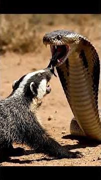 Honey Badger vs King Cobra #viral #funny #trending