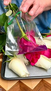 The Most Beautiful Glitter Roses Bouquet I use fresh red and white roses and metallic glitter from a craft store to create this one of a kind spring flower arrangement. I'm loving it! #roses #roseslover #freshflowers #springtime #springflowers | The Gooch