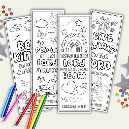 Bible Verse Coloring Bookmarks for Christian Kids, Bible Verse Printable Activity, Scripture Bookmarks to Color, Sunday School Quiet Time - Etsy Hong Kong