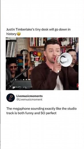 Justin Timberlake's tiny desk will go down in history
