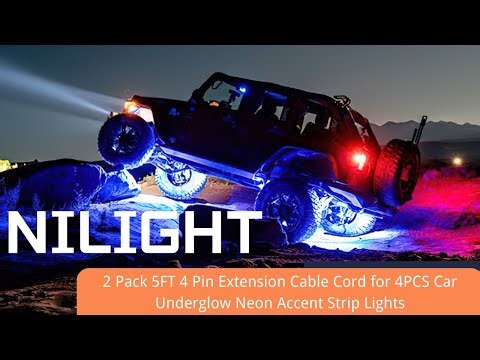 How to Extend Car Underglow Wiring | Nilight 4-Pin RGB Extension Cable Demo