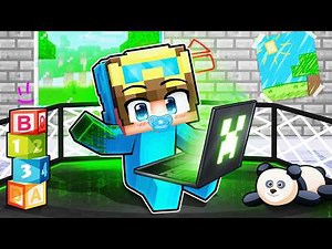 Playing as a BABY HACKER in Minecraft!