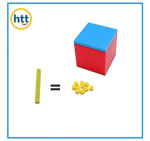Plastic Base Ten Decimal Blocks, Plastic Educational Linking Cubes Base Ten Block