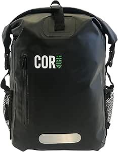 COR Surf Waterproof Heavy Duty Backpack And Dry Bag Pack For Swimming, Boating Or Kayaking, Roll-top Design With Sonically Welded Seams And Padded Laptop Sleeve (25L, 18 x 13 x 7 Inches)