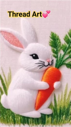thread art #rabbit #threadart #shortsfeed